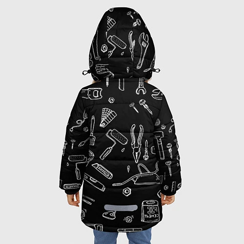 Зимняя куртка для девочки Строитель 13 / 3D-Черный – фото 4