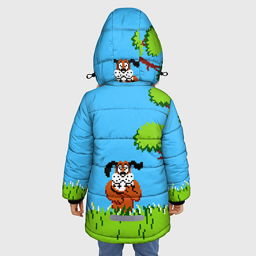 Зимняя куртка для девочки Утиная охота / 3D-Черный – фото 4