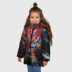 Куртка зимняя для девочки Skywrath Mage: Red Sky, цвет: 3D-черный — фото 2