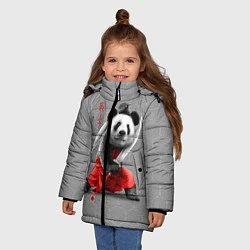 Куртка зимняя для девочки Master Panda, цвет: 3D-светло-серый — фото 2