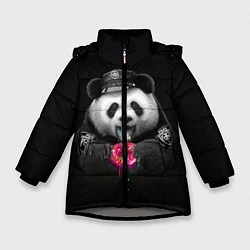 Куртка зимняя для девочки Donut Panda, цвет: 3D-светло-серый
