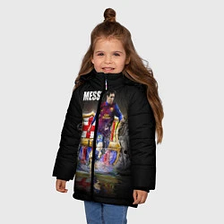 Куртка зимняя для девочки Messi FCB, цвет: 3D-черный — фото 2