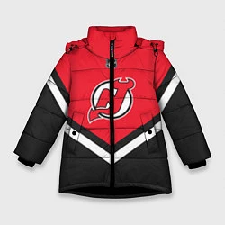 Куртка зимняя для девочки NHL: New Jersey Devils, цвет: 3D-черный