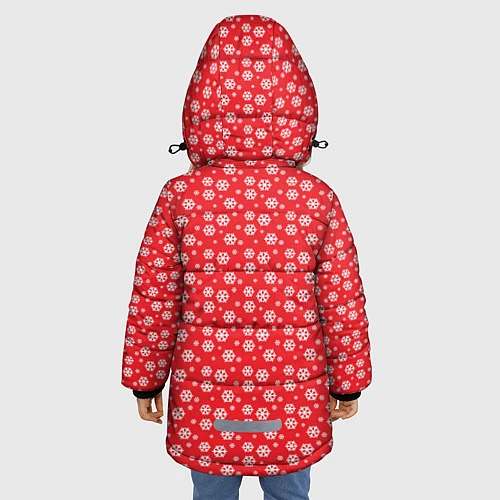 Зимняя куртка для девочки Панда Клаус / 3D-Черный – фото 4