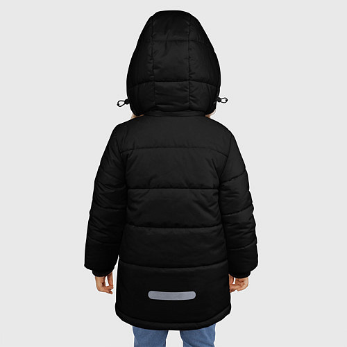 Зимняя куртка для девочки Отражение Луны / 3D-Черный – фото 4