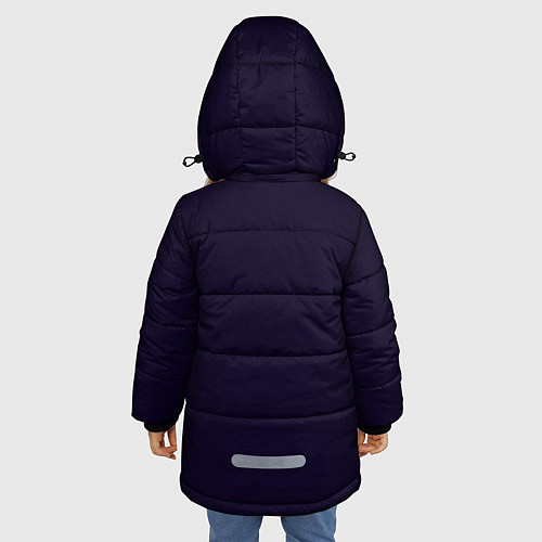 Зимняя куртка для девочки Космический серфинг / 3D-Черный – фото 4