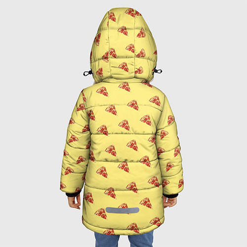 Зимняя куртка для девочки Рай пиццы / 3D-Черный – фото 4