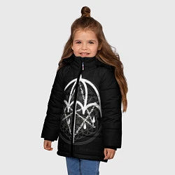 Куртка зимняя для девочки BMTH: Rain Symbol, цвет: 3D-черный — фото 2