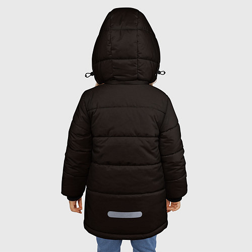 Зимняя куртка для девочки Папа / 3D-Черный – фото 4