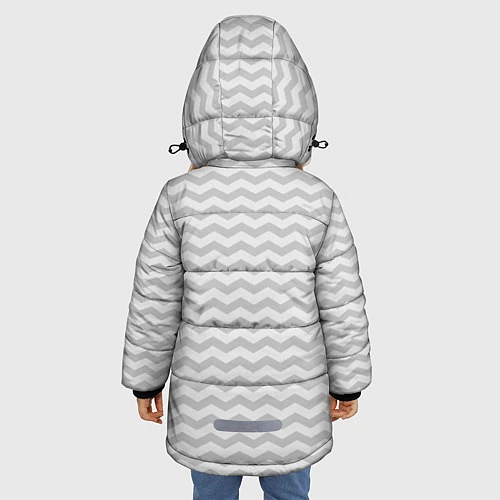 Зимняя куртка для девочки Мертвый шаман / 3D-Светло-серый – фото 4