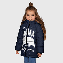 Куртка зимняя для девочки California Republic, цвет: 3D-черный — фото 2