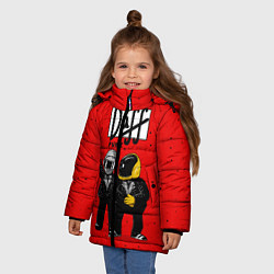 Куртка зимняя для девочки Daff Punk, цвет: 3D-черный — фото 2