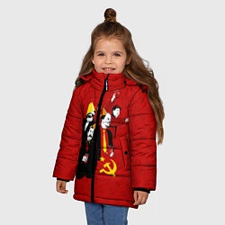 Куртка зимняя для девочки Communist Party, цвет: 3D-красный — фото 2