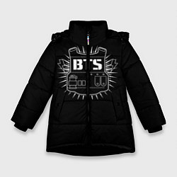 Куртка зимняя для девочки BTS: Jimin, цвет: 3D-черный