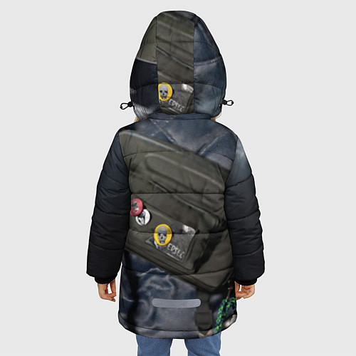 Зимняя куртка для девочки Watch Dogs 2 / 3D-Черный – фото 4