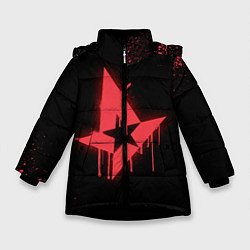 Куртка зимняя для девочки Astralis: Black collection, цвет: 3D-черный