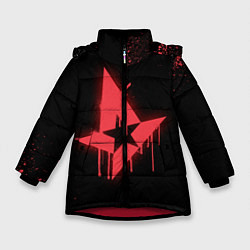 Куртка зимняя для девочки Astralis: Black collection, цвет: 3D-красный