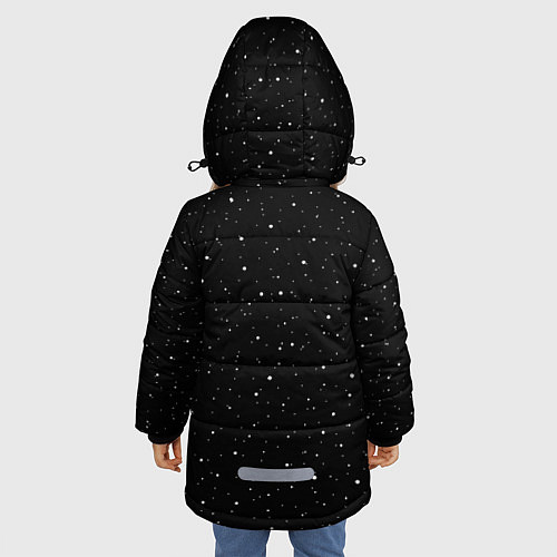 Зимняя куртка для девочки Лис байкер / 3D-Черный – фото 4