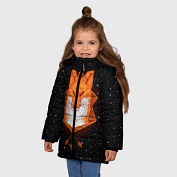 Куртка зимняя для девочки Огненный лис, цвет: 3D-черный — фото 2