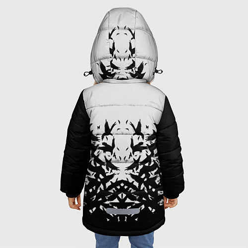 Зимняя куртка для девочки Птичий вихрь / 3D-Черный – фото 4