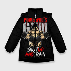 Куртка зимняя для девочки Powerful Gym, цвет: 3D-черный