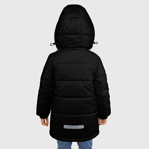 Зимняя куртка для девочки Боб Марли: фан-арт / 3D-Черный – фото 4