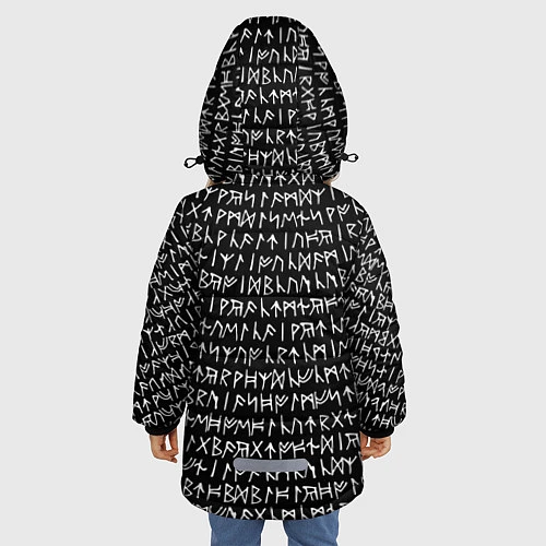 Зимняя куртка для девочки Руны / 3D-Светло-серый – фото 4