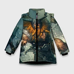 Куртка зимняя для девочки Olaf, цвет: 3D-черный