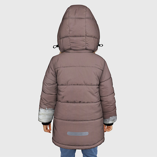 Зимняя куртка для девочки Котик фотограф / 3D-Черный – фото 4