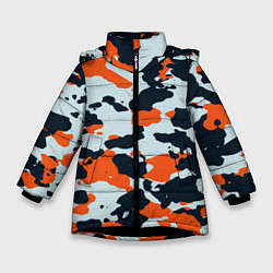 Куртка зимняя для девочки CS:GO Asiimov Camouflage, цвет: 3D-черный