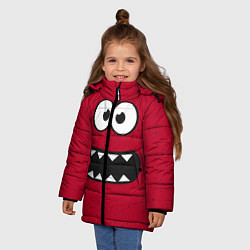 Куртка зимняя для девочки Веселый монстрик, цвет: 3D-черный — фото 2