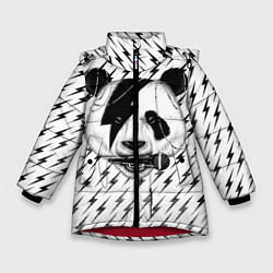 Куртка зимняя для девочки Панда вокалист, цвет: 3D-красный
