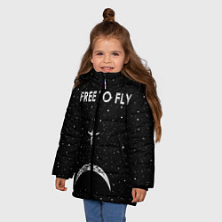 Куртка зимняя для девочки Free to Fly, цвет: 3D-черный — фото 2