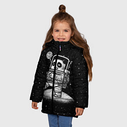 Куртка зимняя для девочки Панда лунатик, цвет: 3D-черный — фото 2