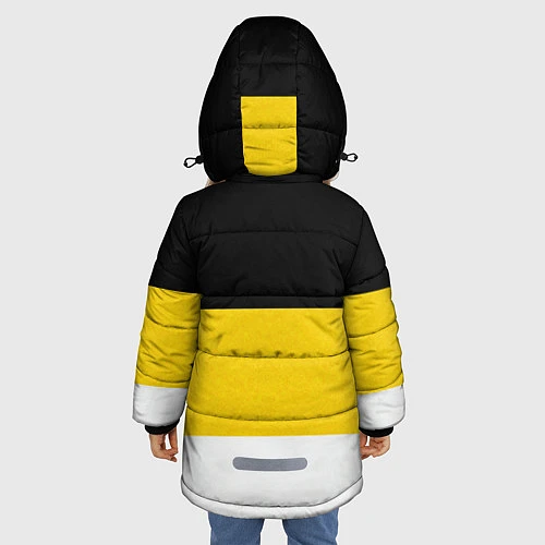 Зимняя куртка для девочки Служу империи / 3D-Черный – фото 4