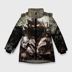 Куртка зимняя для девочки Disturbed: Madness, цвет: 3D-светло-серый