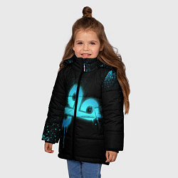 Куртка зимняя для девочки Cloud 9: Black collection, цвет: 3D-черный — фото 2