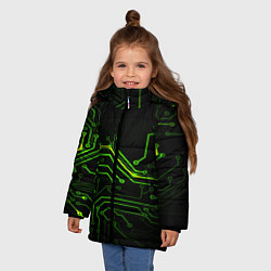 Куртка зимняя для девочки Tehnology, цвет: 3D-черный — фото 2