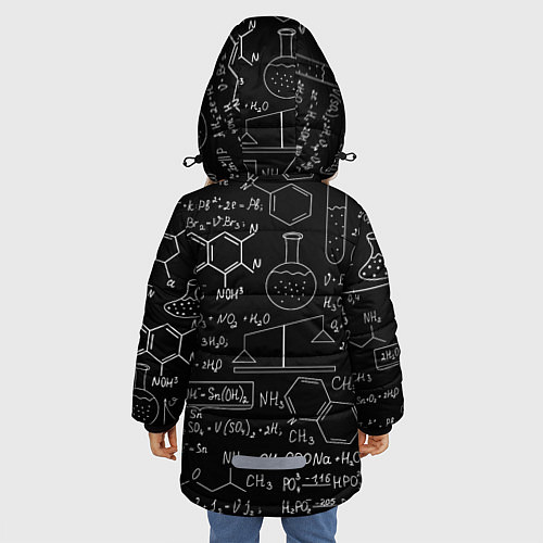 Зимняя куртка для девочки Химия / 3D-Черный – фото 4