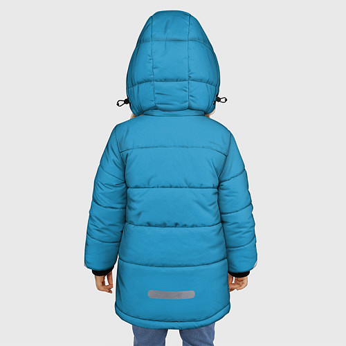 Зимняя куртка для девочки Космические войска России / 3D-Черный – фото 4