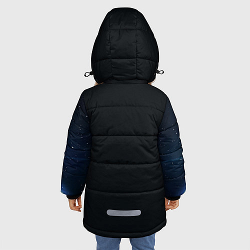 Зимняя куртка для девочки Космические войска 7 / 3D-Черный – фото 4