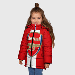 Куртка зимняя для девочки Arsenal FC: Red line, цвет: 3D-черный — фото 2