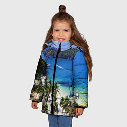 Куртка зимняя для девочки Таиланд, цвет: 3D-черный — фото 2
