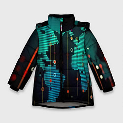 Куртка зимняя для девочки Digital world, цвет: 3D-светло-серый