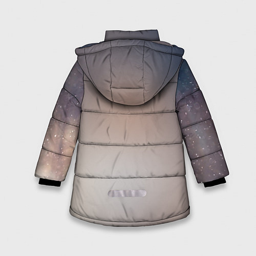 Зимняя куртка для девочки Лисьи глазки / 3D-Светло-серый – фото 2