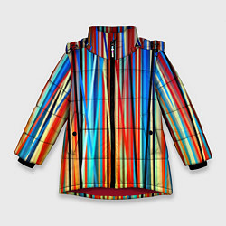 Зимняя куртка для девочки Colored stripes