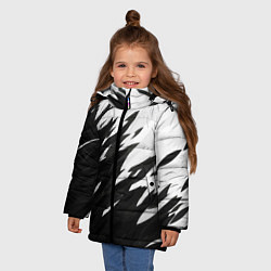 Куртка зимняя для девочки Black & white, цвет: 3D-черный — фото 2