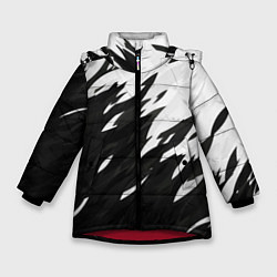 Куртка зимняя для девочки Black & white, цвет: 3D-красный