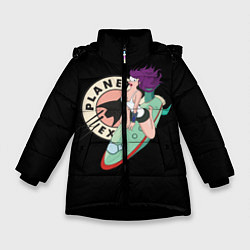 Куртка зимняя для девочки Leela Express, цвет: 3D-черный