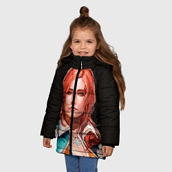 Куртка зимняя для девочки Трисс, цвет: 3D-черный — фото 2